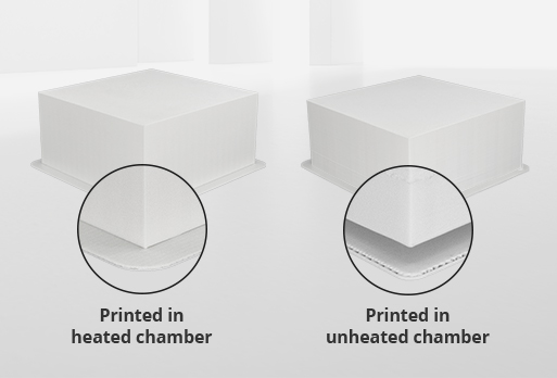 PC Printing in a Heated Chamber vs. an Unheated Chamber